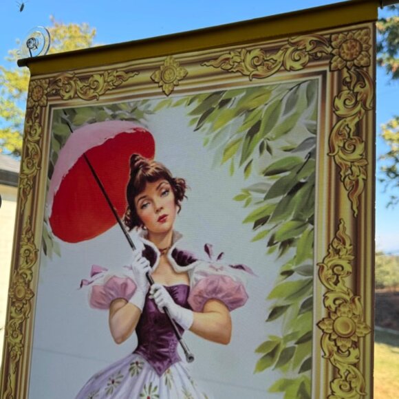 Halloween Decorations Large 4 PCS Haunted Mansion Stretching Portraits Vintage W - Picture 6 of 8